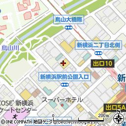 新横浜ラーメン博物館周辺の地図