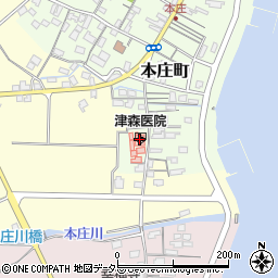 津森病院周辺の地図
