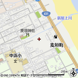 鳥取県境港市麦垣町周辺の地図