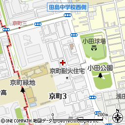 リパーク川崎京町市営住宅駐車場周辺の地図