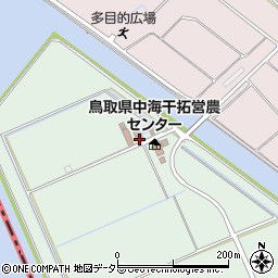 鳥取県境港市中海干拓地周辺の地図