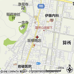 京都府与謝郡与謝野町算所周辺の地図