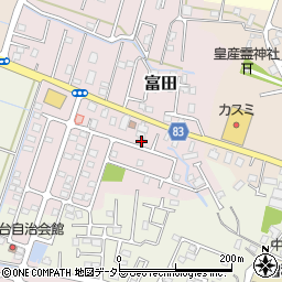 千葉県大網白里市富田2113-45周辺の地図