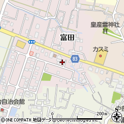 千葉県大網白里市富田2113-94周辺の地図
