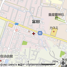 千葉県大網白里市富田2113-93周辺の地図