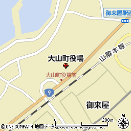 大山町役場本庁舎周辺の地図
