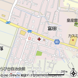 千葉県大網白里市富田2113周辺の地図