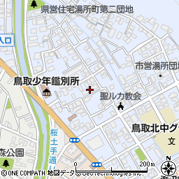 鳥取放送局湯所寮周辺の地図