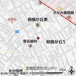 神奈川県座間市相模が丘5丁目13周辺の地図