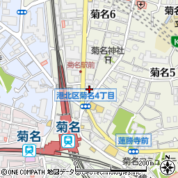 横浜銀行菊名支店周辺の地図
