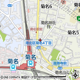 横浜銀行菊名支店周辺の地図