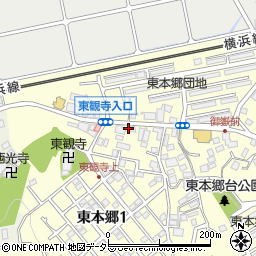 ファミリーマート横浜東本郷店周辺の地図