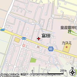 千葉県大網白里市富田2119-30周辺の地図