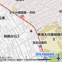神奈川県座間市相模が丘5丁目18周辺の地図