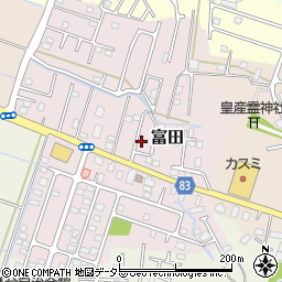 千葉県大網白里市富田2119-29周辺の地図