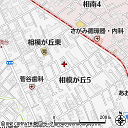 神奈川県座間市相模が丘5丁目周辺の地図