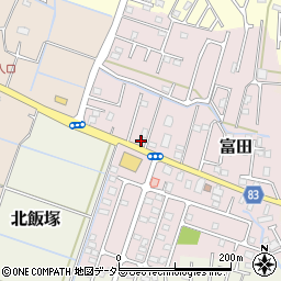 千葉県大網白里市富田2134周辺の地図