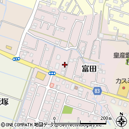 千葉県大網白里市富田2124-14周辺の地図