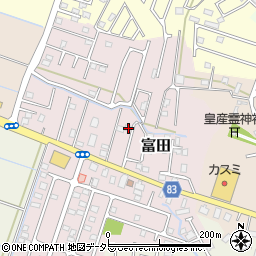 千葉県大網白里市富田2119-2周辺の地図