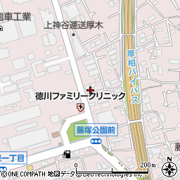 神奈川県厚木市上依知1410-9周辺の地図