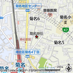 菊名神社周辺の地図