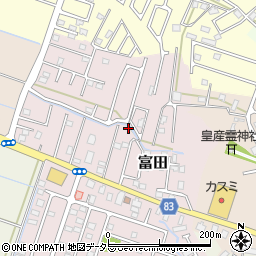 千葉県大網白里市富田2119-33周辺の地図