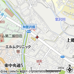 加賀沢橋周辺の地図