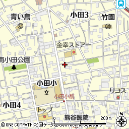 神奈川県川崎市川崎区小田周辺の地図