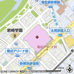 横浜アリーナ周辺の地図