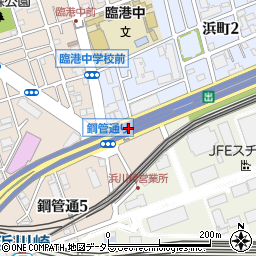 浜川崎出入口周辺の地図