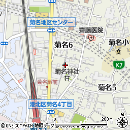 【菊名駅まで徒歩5分】田畑邸☆akippa駐車場周辺の地図