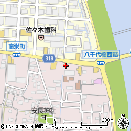 モスバーガー鳥取安長店周辺の地図