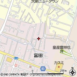 千葉県大網白里市富田2121-4周辺の地図