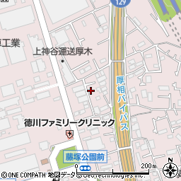 神奈川県厚木市上依知1412-6周辺の地図