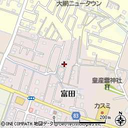 千葉県大網白里市富田2121-3周辺の地図