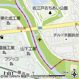 落合橋周辺の地図