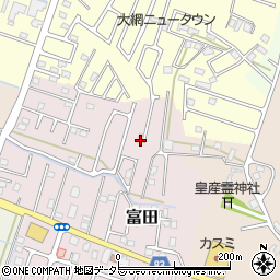 千葉県大網白里市富田2121周辺の地図