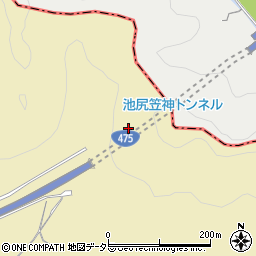 池尻笠神トンネル周辺の地図
