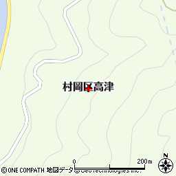 兵庫県美方郡香美町村岡区高津周辺の地図