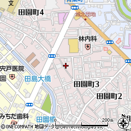 鳥取県鳥取市田園町周辺の地図
