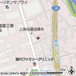 神奈川県厚木市上依知1077周辺の地図