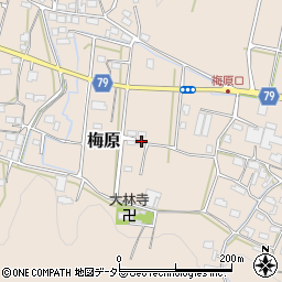 岐阜県山県市梅原544-3周辺の地図