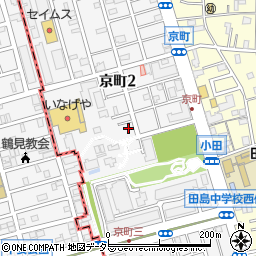 神奈川県川崎市川崎区京町周辺の地図