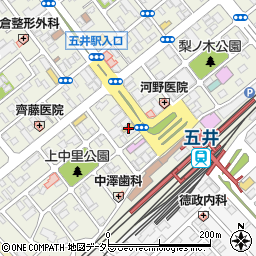 松屋五井店周辺の地図