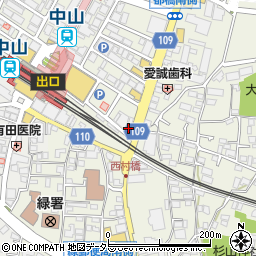 ダイシャリン中山駅前店周辺の地図