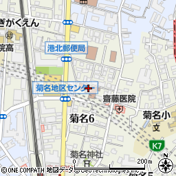 横浜市立港北図書館周辺の地図