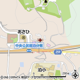 湯梨浜町中央公民館泊分館周辺の地図