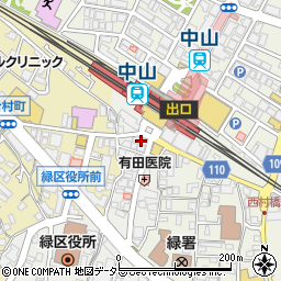松屋中山店周辺の地図