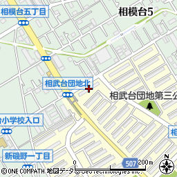 相武台団地１６０１号棟周辺の地図