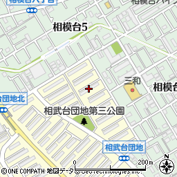 相武台団地１１０３号棟周辺の地図